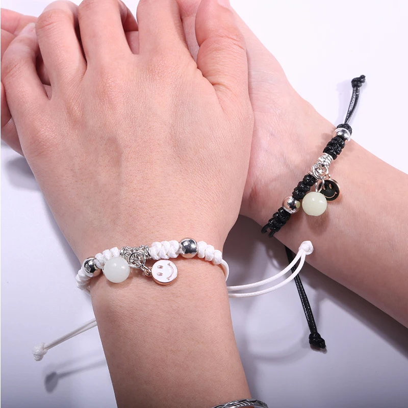 Korean Fluorescent Stone Luminous Couple Bracelets Men and Women Girlfriends Luminous Beads Bracelets Gift Korean Fluorescent Stone Luminous Couple Bracelets Men and Women Girlfriends Luminous Beads Bracelets Gift