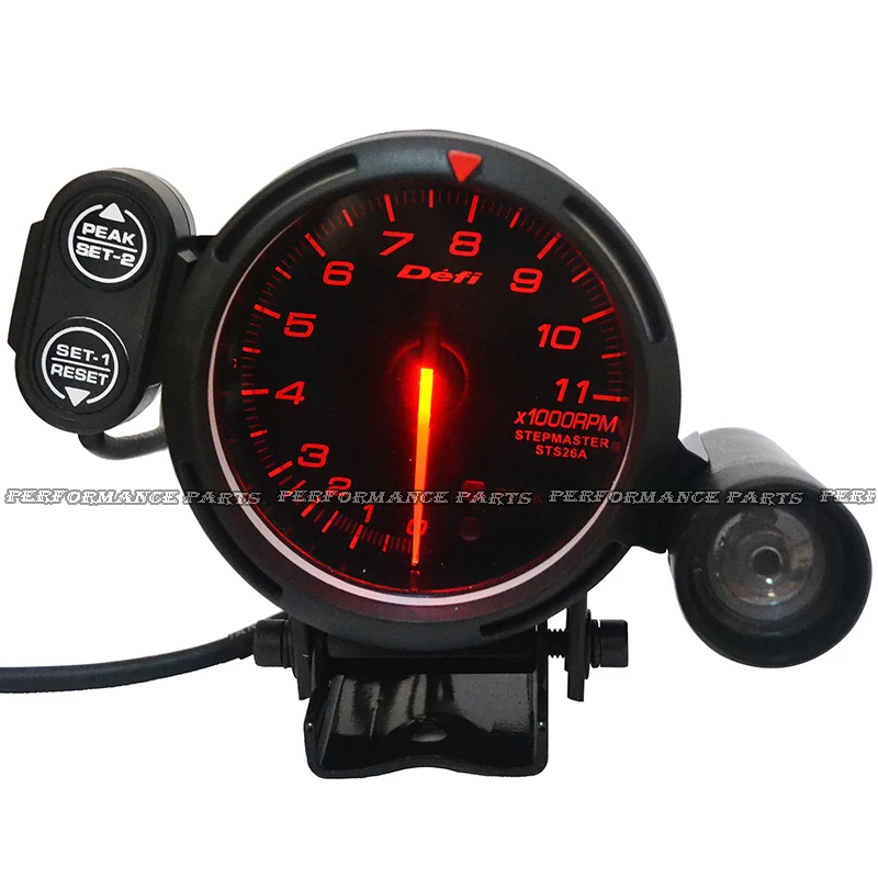 Free Shipping 80mm 0 11x1000RPM Racer Tachometer Auto Gauge With Shift Lighttachometer with
