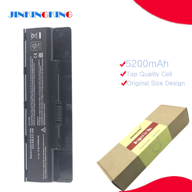 

Black Laptop Battery for Asus A31-N56 A32-N56 A33-N56 N46 N46V N56 N56V N76 N56VZ B53V B53V B53A F45U R500N N76VJ