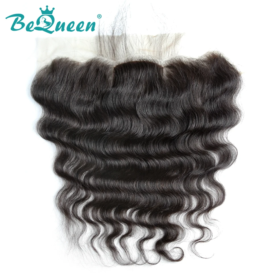 

BeQueen Body Wave Brazilian Virgin Hair Lace Frontal Size 13*4, Silk Base PrePlucked Hairline Bleached Knots With Baby Hair