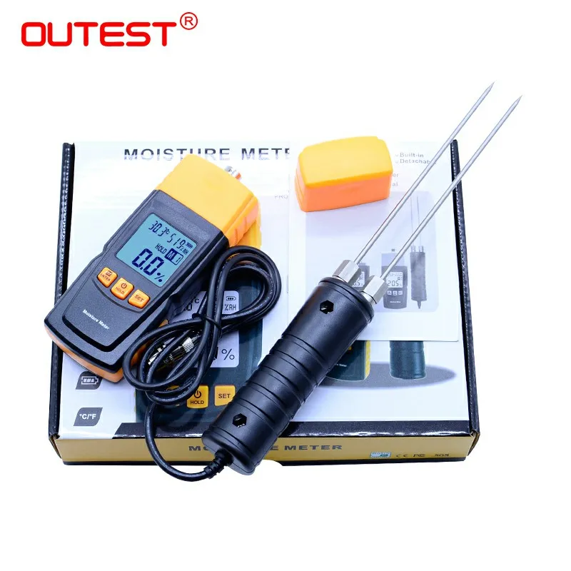 Beste Draagbare Probe Vochtigheid Tester GM620 Digitale LCD Display Hout Vochtmeter 2 ~ 70% Timber Vochtige Detector