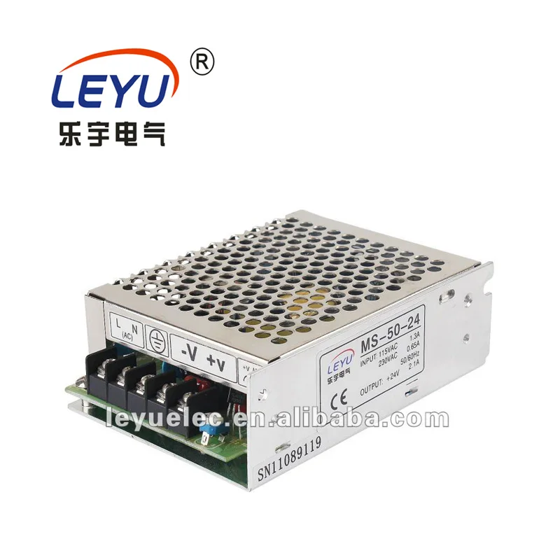 

Multiple delivery ( MS-50-24) MINI size 100-240VAC input 50w 24v dc output switch power supply smps