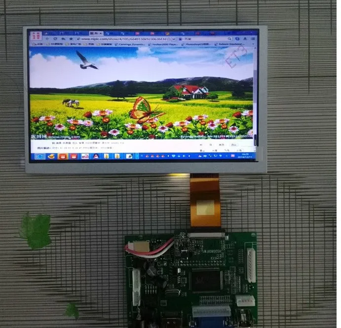 CARPC Kit 7 дюймов 1024 600 lcd HSD070IFW1 высокая яркость и Dirver плата HDMI+ VGA+ 2AV Реверсивный Android(телефон) windows