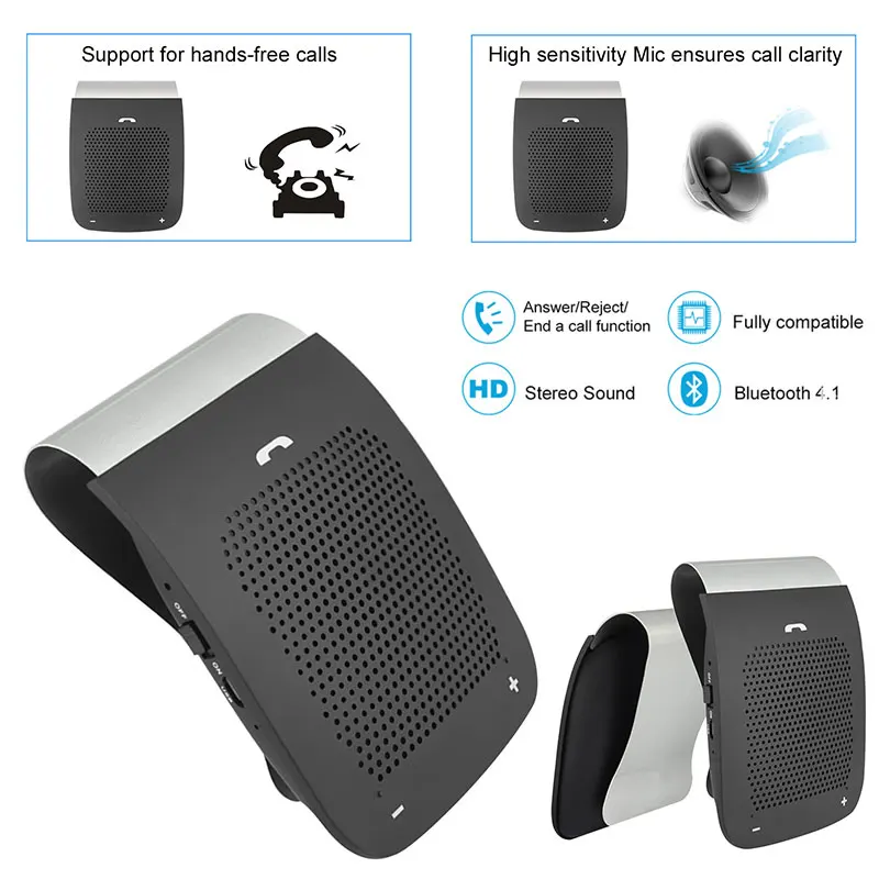 Автомобильный Bluetooth 4 1 спикер подвесной автомобильный солнцезащитный козырек