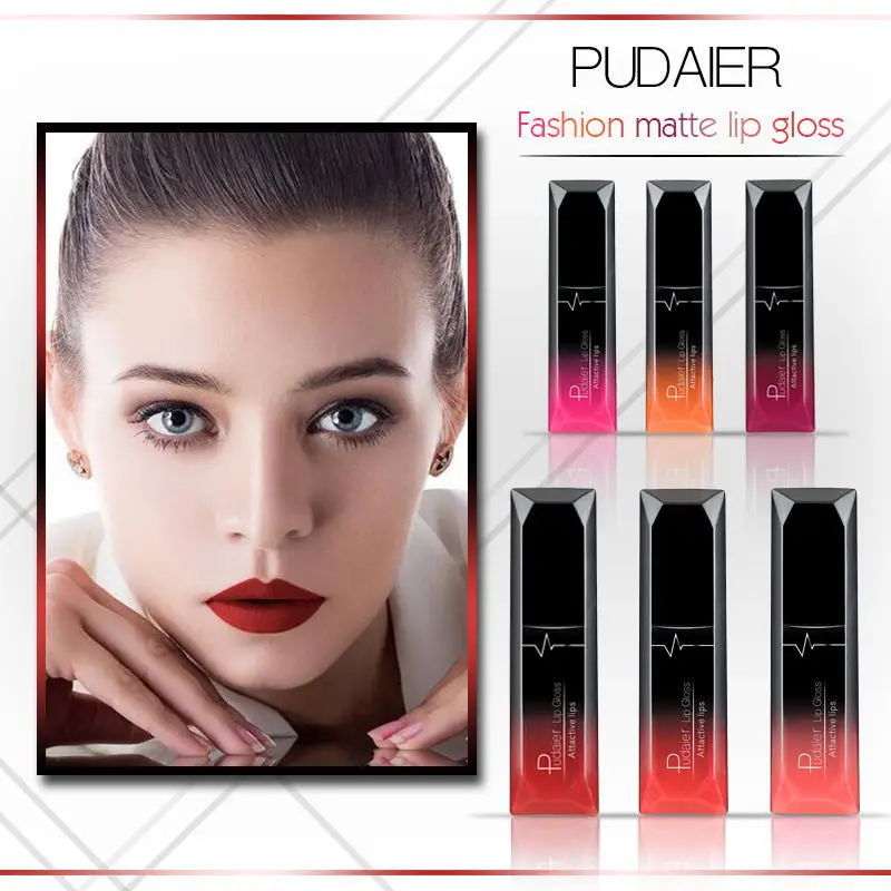 

Pudaier21 Lip Gloss Lip Gloss Matte Lip Glaze Matte Lasting Non-stick Cup Lipstick