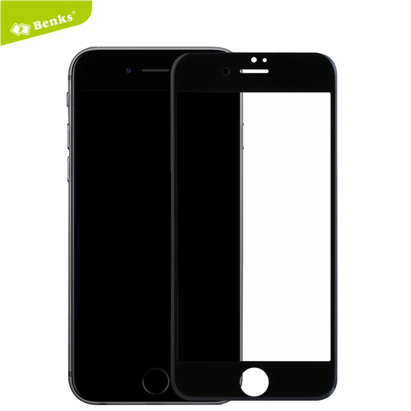 

For iPhone 7/ 7 8 Plus Tempered Glass Screen Protector Original Benks 0.23mm 3D Curved Full Cover Protective Film Anti-burst