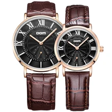 DOM Limited Edition Lovers Couple Watches Ladies Women's Watches Men's Watch Waterproof Quartz Leather Wrist Watch Clock MG-3211 DOM Limited Edition Lovers Couple Watches Ladies Women's Watches Men's Watch Waterproof Quartz Leather Wrist Watch Clock MG-3211