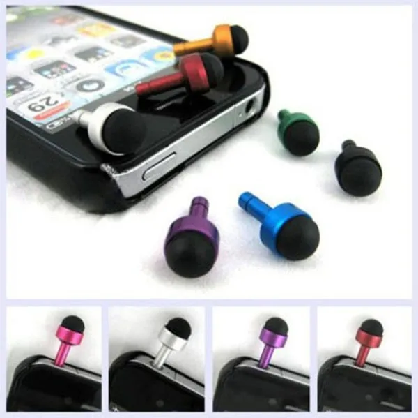

2015 3.5mm Anti Dust Plug Earphone Jack Cap Mini Stylus Screen Pen for phone New Free shipping 500pcs/lot