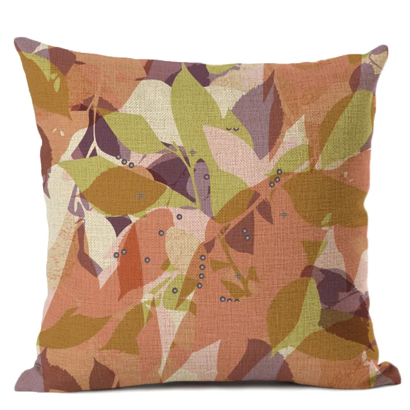 غطاء وسادة مطبوعة الكتان القطن مكتب وسادة غرفة المعيشة أريكة وسادة للديكور كم 45x45 cm أفضل بيع المنزل المنسوجات