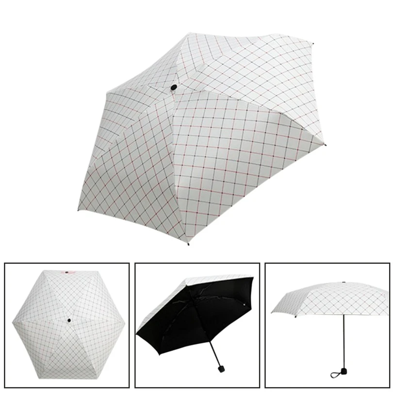 Зонты 1 шт Мини Pocket 5 складной компактный принцесса Anti UV солнца Зонт от дождя зонт от солнца случае зонтик от солнца случае NO35
