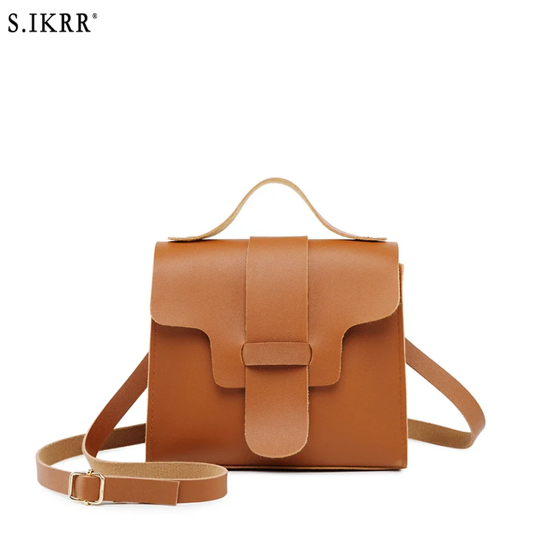 

S.IKRR Casual Small Leather Crossbody Bags for Women 2019 Design PU Leather Handbags Tote Shoulder Bags Messenger women bag