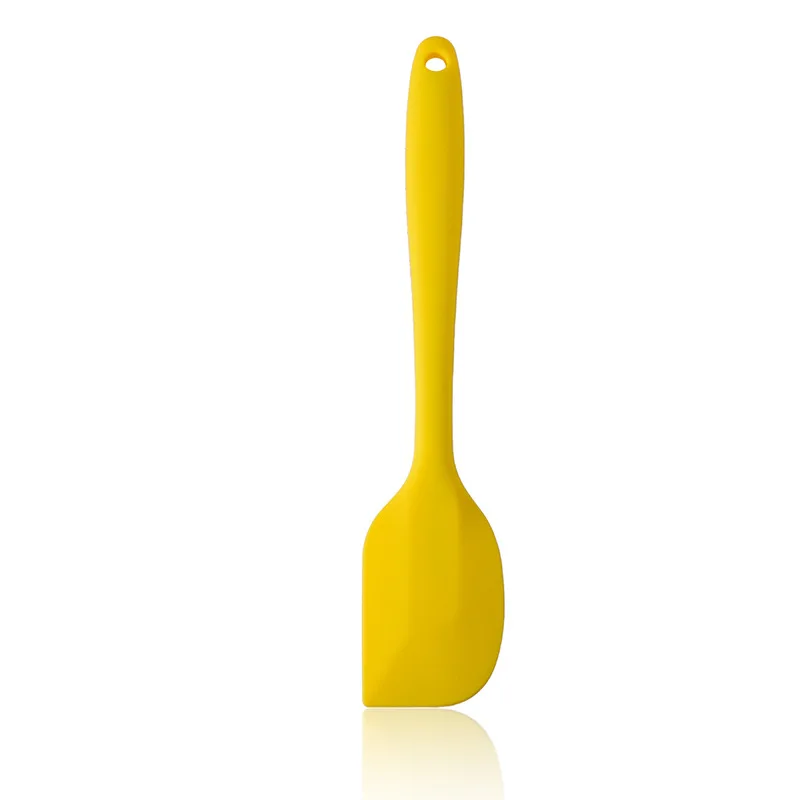 TURDOS большой интегрированный силиконовый скребок шоколад для взбивания сливок нож скребок для масла лопатка для торта инструмент для выпечки - Цвет: yellow