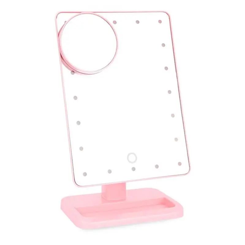 Rectangular 20 LED Lighted Vanity Make Up Mirror Table