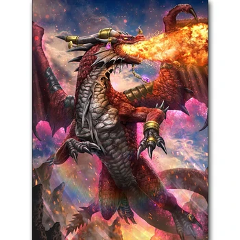 

Full Square/Round Drill 5D DIY Diamond Painting "Dragon Spitfire" Embroidery Cross Stitch 5D Home Decor Gift