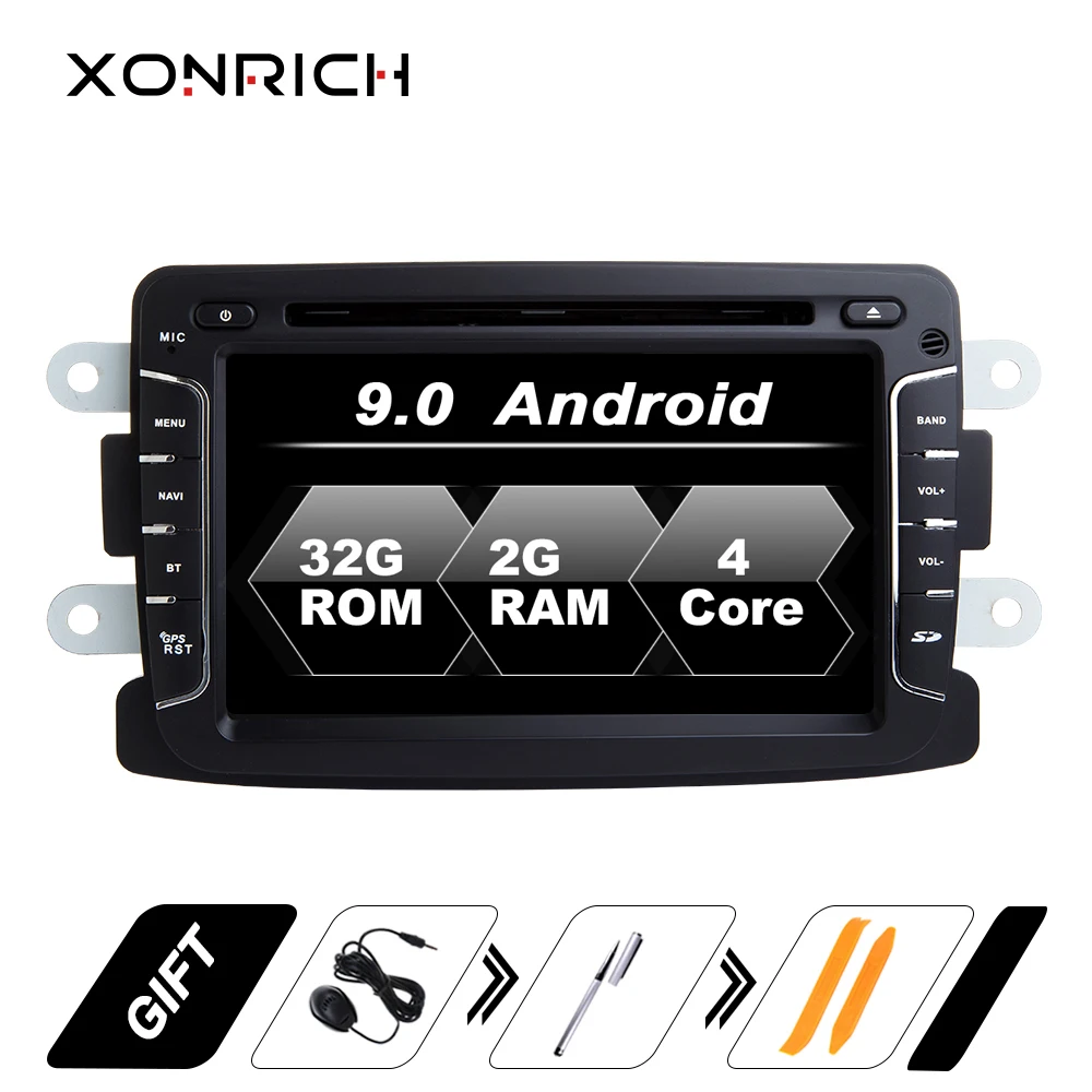 Xonrich Android 9 0 автомобильный dvd плеер для Dacia Sandero Duster Renault Captur Lada Xray 2 Logan ram 4G wifi gps