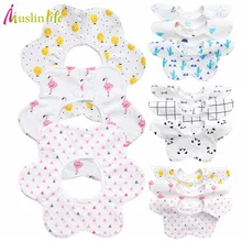 Muslinlife/милые детские нагрудники в цветочек, модные кактус Фламинго малыши Девочки Мальчики, от 0 до 2 лет(3 шт./партия