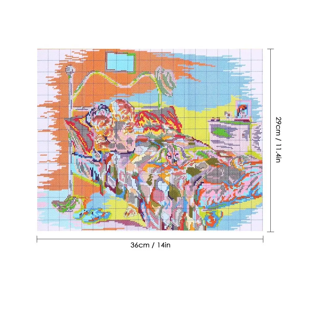 14CT Вышивка крестом Набор с холщовой тканью хлопок вышивка крестом Рукоделие староженатая пара узор Декор