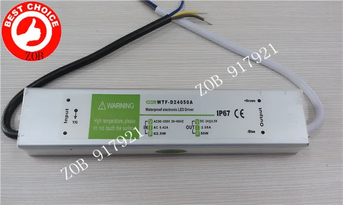 

50W 12V/24V LED power supply hight PF LED strip light modules luminous characters waterproof IP67 constant voltage power supply