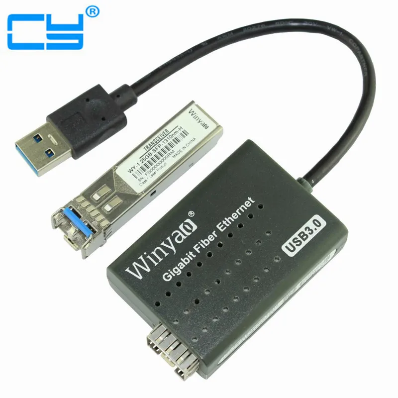 

USB 3.0 to 1000Mbps Gigabit Ethernet LAN Fiber Optical Network Card Realtek RTL8153 with SFP Optical Module
