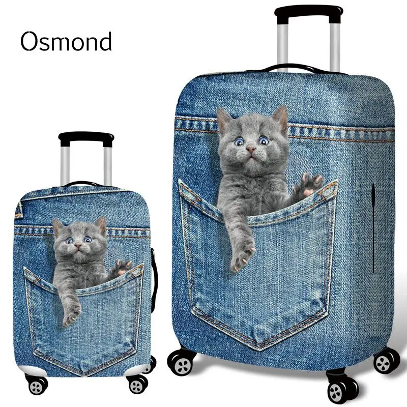 

Osmond 18-32 Inch Luggage Cover Cute Cat Luggage Covers Dustproof Protective Suitcase Travel Trolley Case Cover Polyester Covers