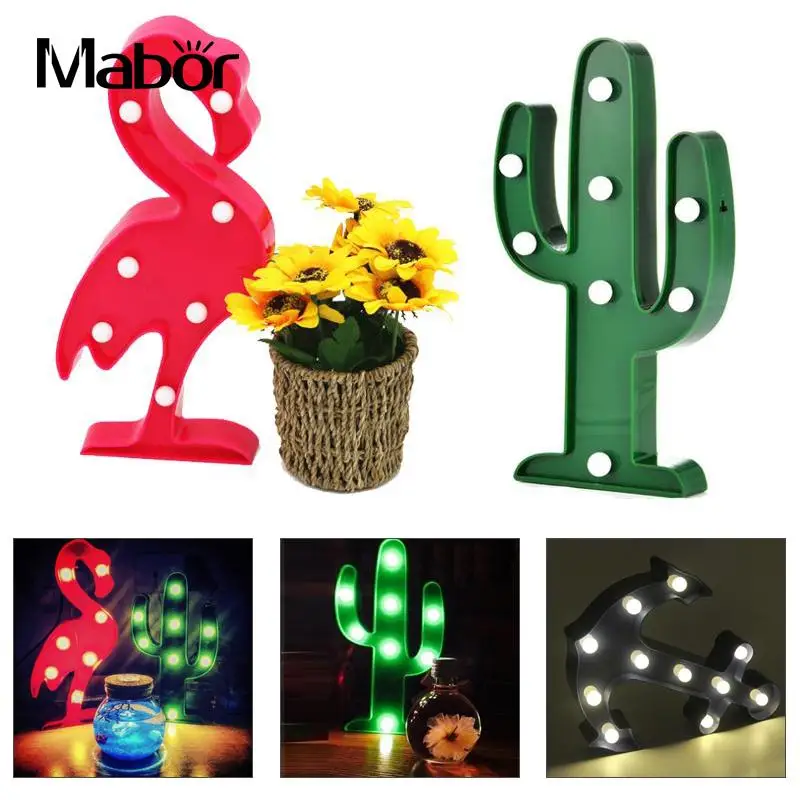 Mabor Luminaria ночные светильники кактус Лодка Якорь светильник Фламинго вверх