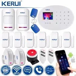 KERUI W20 WI-FI GSM Умный дом охранной сигнализации Системы детектор движения 433 MHz Беспроводная карта радиочастотной идентификации приложение Remote