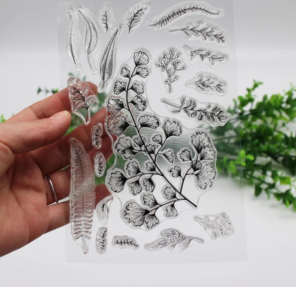 

Leaves Rubber/silicone Stamps Ginkgo leaves Seal For Scrapbooking photo album Craft Card Album Decorative clear stamp set