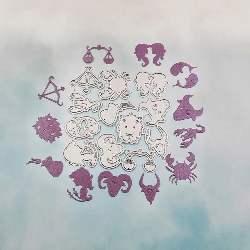 

Carbon Steel Constellation Signs Cutting Die Embossing Stencil Template Mold DIY Paper Art Handcraft Scrapbook Bookmark Card