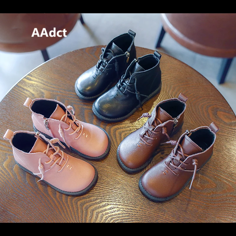

AAdct Autumn Fashion Martin boots for girls Non-slip short children boots 2018 high quality toddler baby kids boots princess