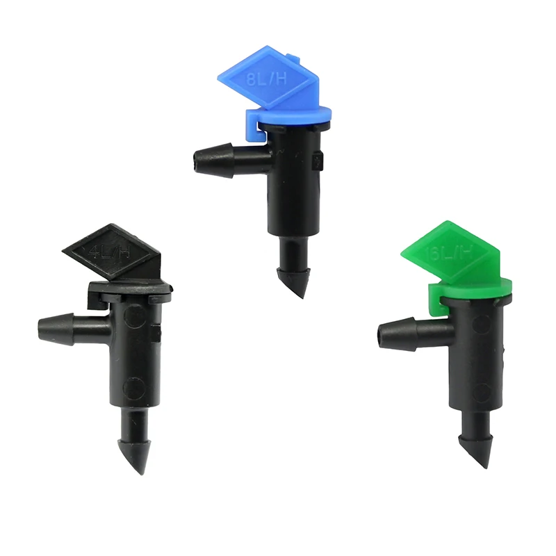 

Flag Dripper 4L 8L 16L Green Drip Head Irrigation Emitter Water Saving Garden Nursery Veg Watering agriculture tools 200 Pcs