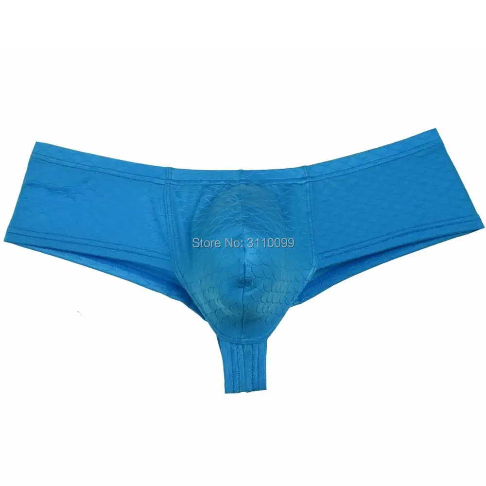 New Style Smooth Comfy Fish Scale Pattern Men's Bikini Sexy Boxershorts Underwear Male Underpants New Brand Boxers For Men Nylon 2