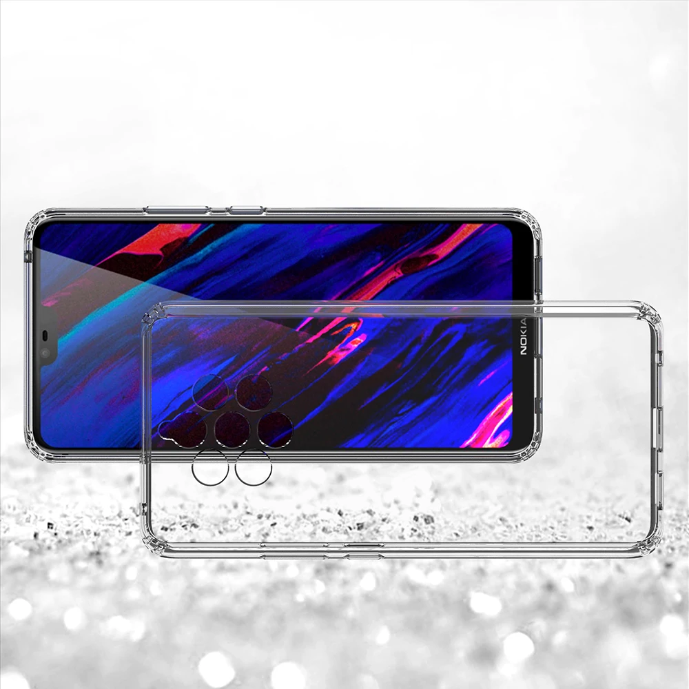 Ударопрочный кристально прозрачный жесткий чехол для Nokia9 Pureview Nokia 9 тонкая задняя