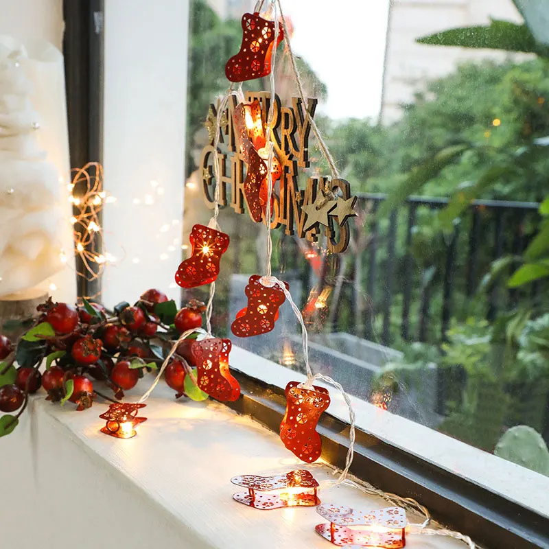 3M Christmas Stocking Decoration Sock LED String 20 Lights For Home