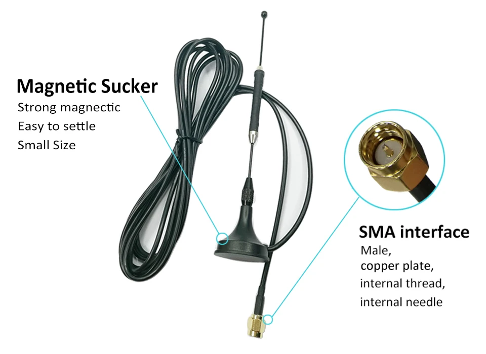 4G 10dbi LTE антенна SMA разъем 3g 4g lte антенна 698-960/1700-2700 МГц магнитное основание 3 м прозрачная присоска антенна