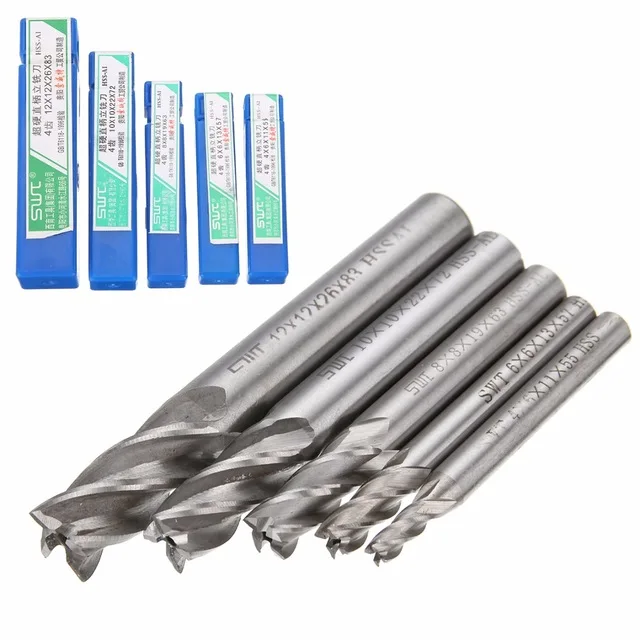 5pcs 3mm HSS Straight Shank 4 Flute End Mill Cutter CNC Drill Bit Milling Tool 5pcs 3mm HSS Straight Shank 4 Flute End Mill Cutter CNC Drill Bit Milling Tool
