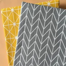 Геометрические узоры, печатные хлопковые льняные ткани, износостойкие холсты, льняные хлопчатобумажные ткани для шитья, шитья, домашний текстиль