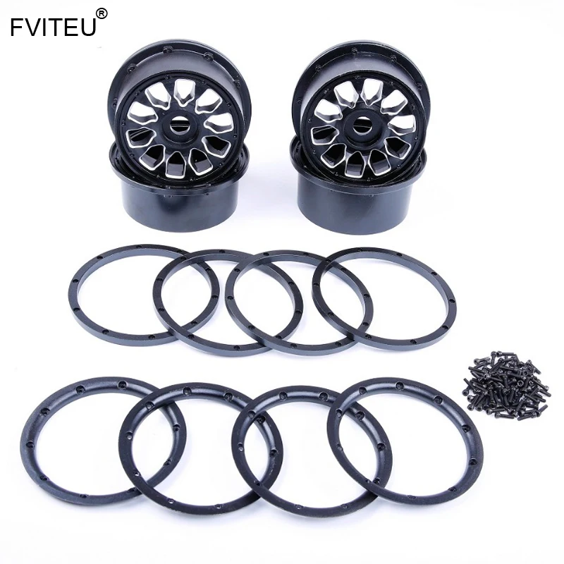 

FVITEU Upgrade Metal Wheel Hub Rim Set For 1/5 HPI Baja 5T Rovan King Motor