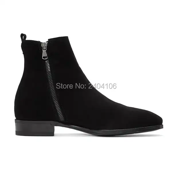botines negros para hombre