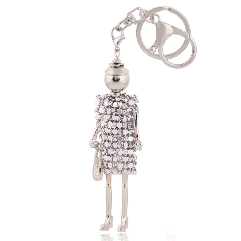 

new design crystal keychains bag jewelry car rhinestone key chains & key ring for women handbag keyrings free shipping