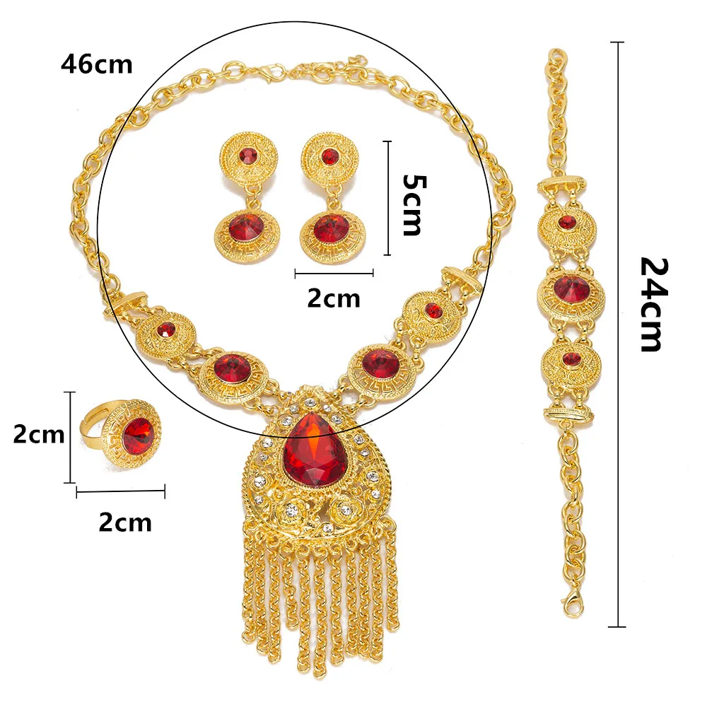 MUKUN, Свадебные Ювелирные наборы, золотой цвет, ювелирный набор, Трендовое ожерелье, серьги, браслет, набор для женщин, Дубай, ювелирный набор+ подарочные коробки