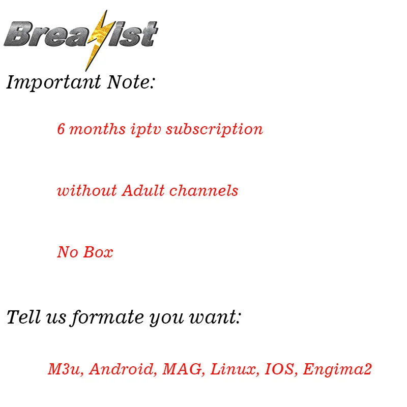 Breakist iptv подписка m3u 4 K для iptv Италия Португалия Франция Арабский испанский, Бразилия, Франция, Италия для android приставка - Цвет: 6 months with no hot