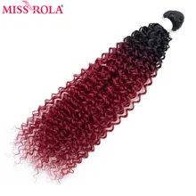 Miss Rola-mèches synthétiques bouclées et crépues Ombre, tissages de 18 à 22 pouces, mèches de coiffure 200g, lot de 6 pièces