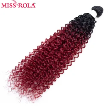 

Miss Rola Ombre Hair Bundles Synthetic Kinky Curly Hair Extensions Sew In Hair Weaves 18-22 inch 6pcs/Pack 200g Hair Wefts