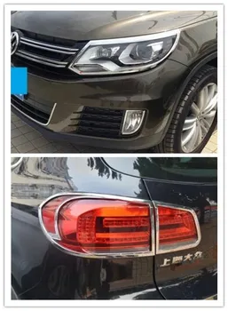 

Fit for vw Volkswagen Tiguan 2013 2014 2015 2016 ABS Chrome Front Rear Headlight Tail Light Lamp Cover Trim car Accessories