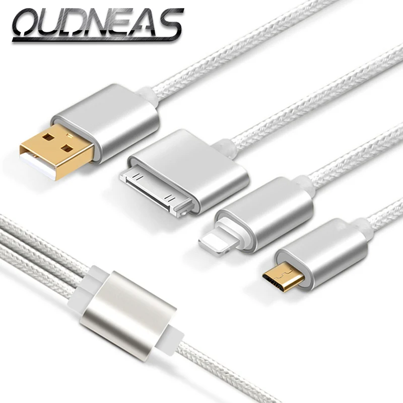 OUDNEAS 3 in 1 Micro USB Cable Data Sync Charger Mobile