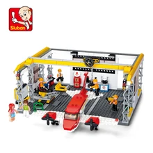 City Aircraft Repair Shop Building Blocks Sets Compatible Maintenance Platform Model Bricks Figures Toys for Children 3d mini cooper mk vii building bricks blocks new year gift figures toys for children model car compatible lepins diy model