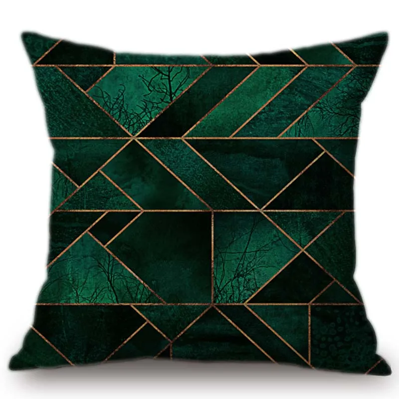 Emerald Geometric Cubes Triangle Decorative Sofa Pillow Cotton Linen Jade Green Pastoral Marble Texture Cushion Cover Car Pillow Emerald Geometric Cubes Triangle Decorative Sofa Pillow Cotton Linen Jade Green Pastoral Marble Texture Cushion Cover Car Pillow