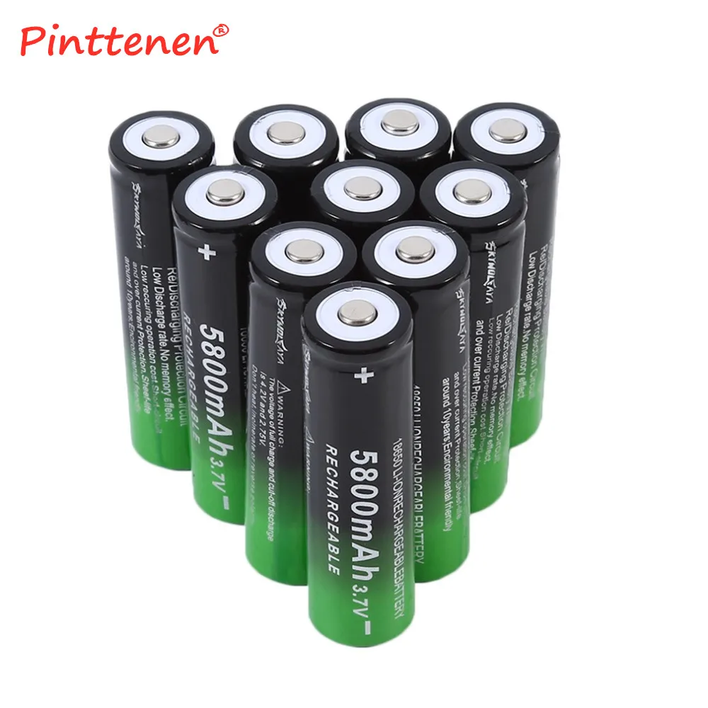 

New 18650 Battery Rechargeable Battery 3.7V 18650 5800mAh Capacity Li-ion Rechargeable Battery Flashlight battery
