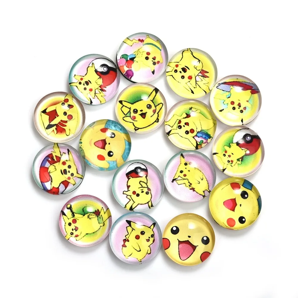 10X 12//20mm Handmade Image Photo Clock Glass Round Cabochon Dome Back Flat Cover