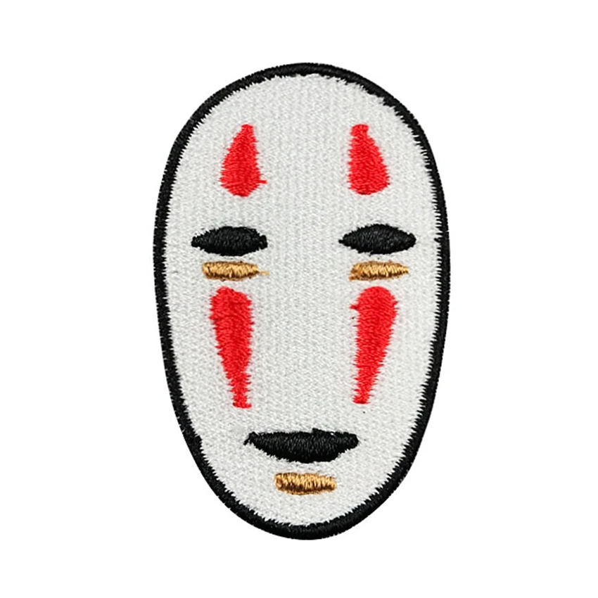 

2Pcs No Face Patch Embroidered Iron On Patches for Clothing Applique Badge Cool Jacket Stickers Apparel Craft DIY Accessory